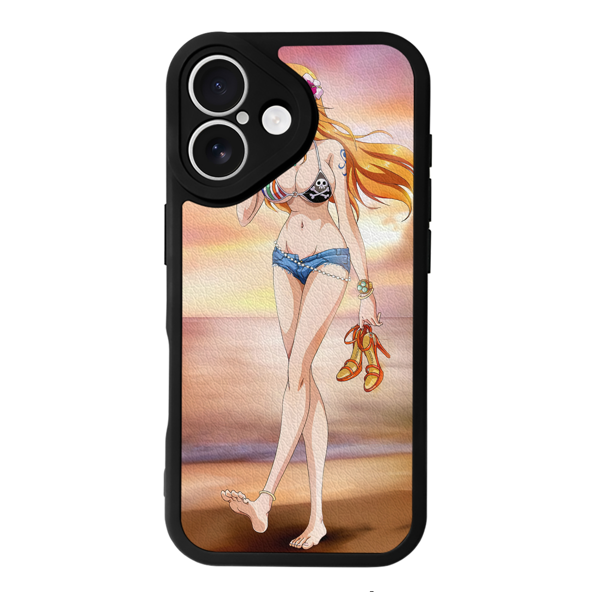 （画像用） ワンピース ONE PIECE 【iPhone 16シリーズ対応】シリコンスマホケース（レザー調） 材質：シリコン